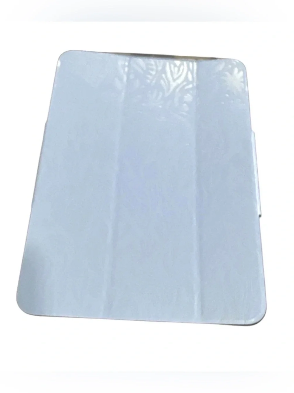 heyday Light Blue Tablet Folio Case with Floral Magnetic Straps